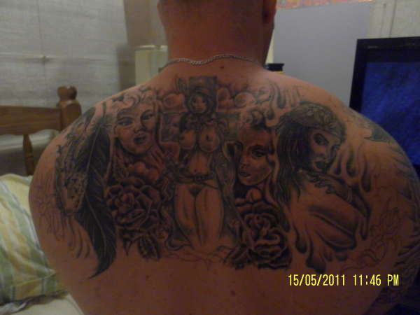 Unfinished back tattoo