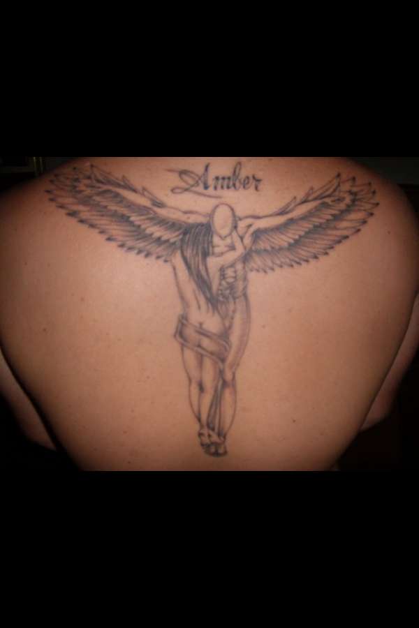angel with women tattoo