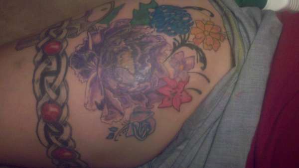 family flowers tattoo