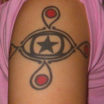Eyes, stars & tears tattoo
