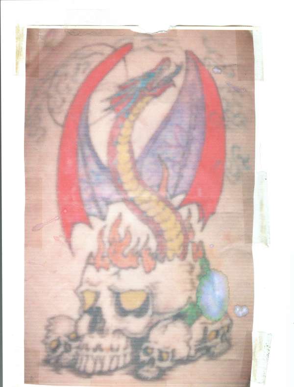 dragon and skull tattoo
