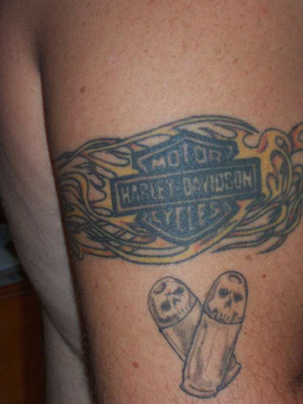 skull bullets tattoo