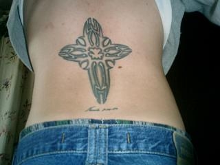 tribal cross tattoo