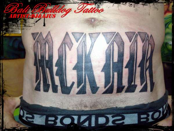 lettering tattoo