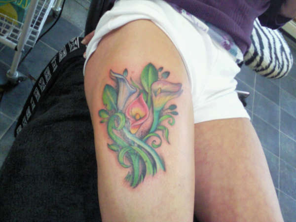 lily flowers tattoo