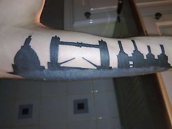 london skyline tattoo