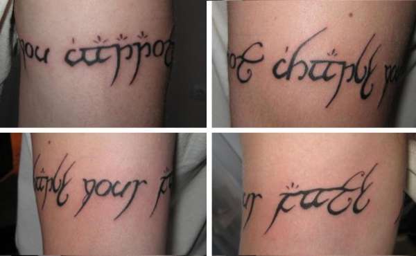 lotr elven letters tattoo