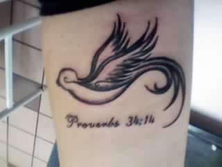 "seek peace and purse it" tattoo