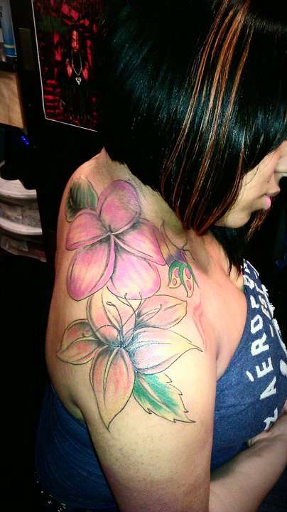shoulder flower tattoo tattoo