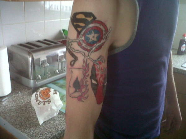 sleeve in progress tattoo