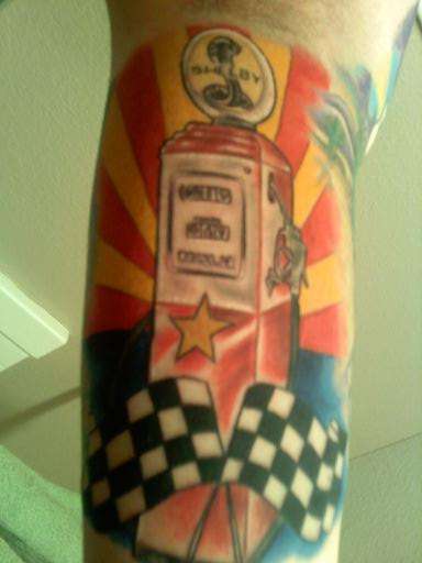 gas pump tattoo