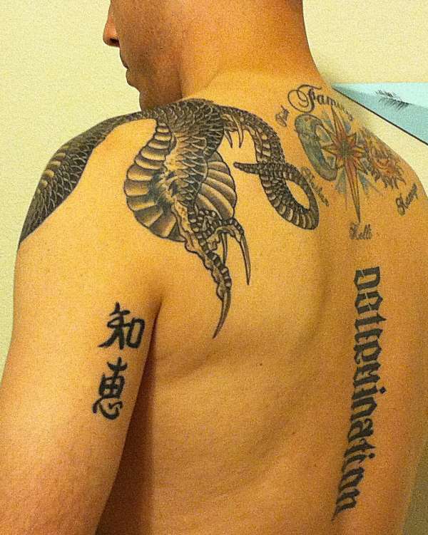 Dragon Top and Rear tattoo