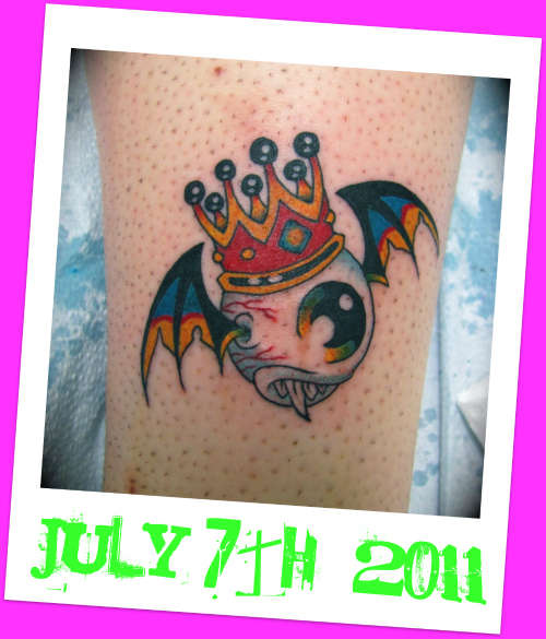 Flying Eyeball tattoo