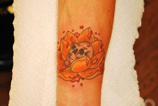 Lotus Skull Tattoo tattoo
