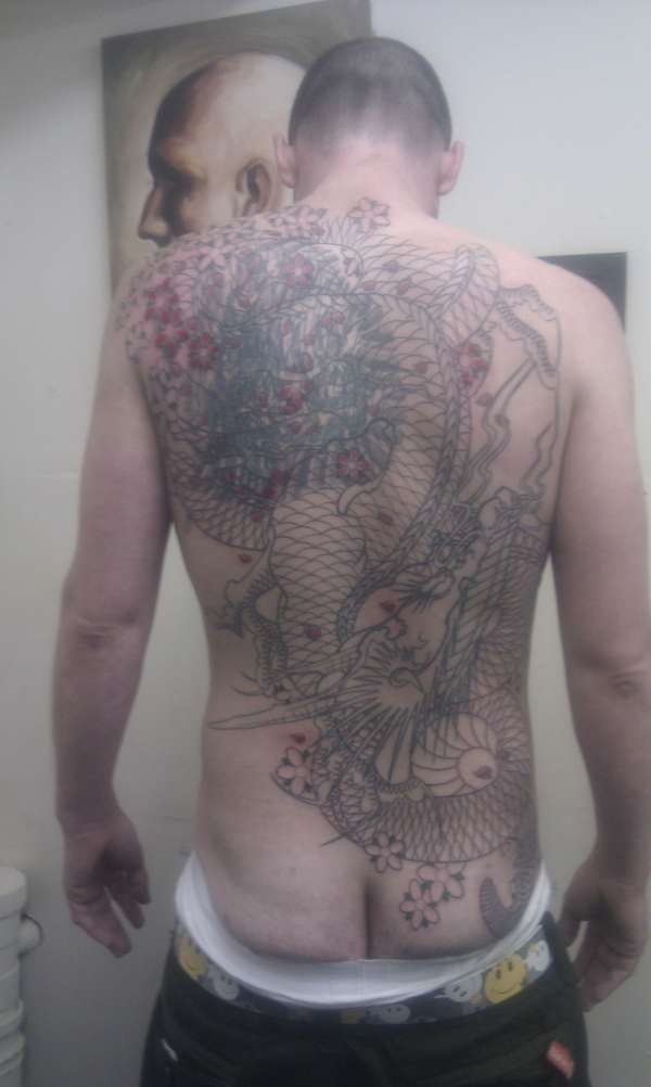 dragon cover up session 3 tattoo