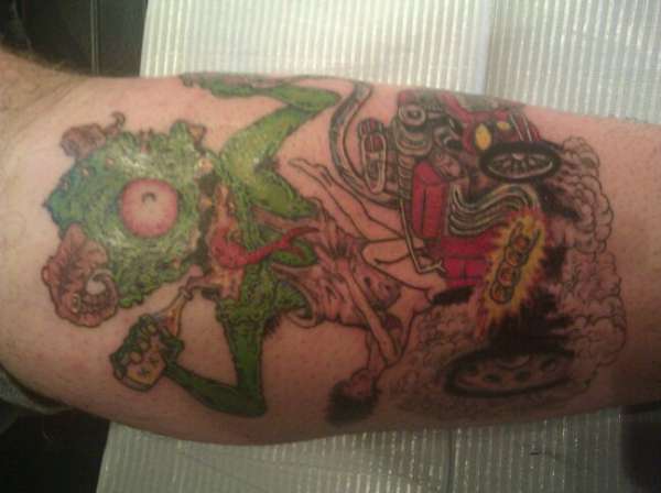 monster rod done tattoo