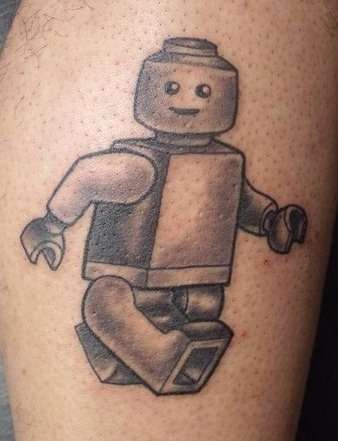 my brother's LEGO MAN tattoo