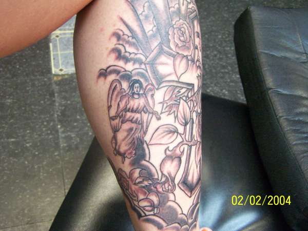 religious cross tattoo