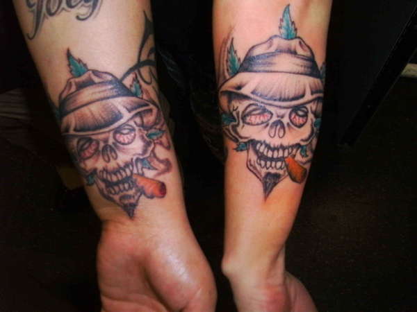 stoner skulls tattoo