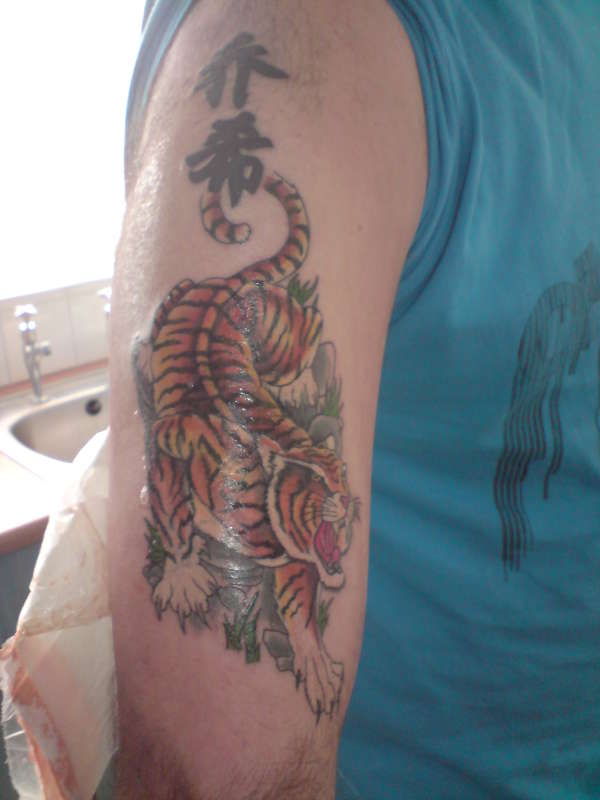 tiger tat different angle tattoo