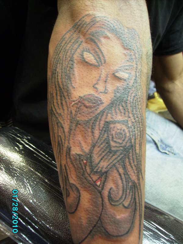vampire chick tattoo