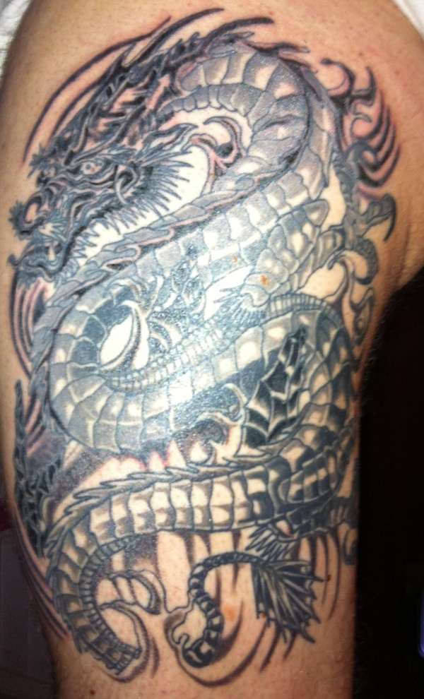 Finished Dragon tattoo