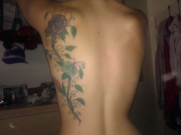 Flower vines tattoo