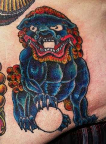 Foo dog tattoo
