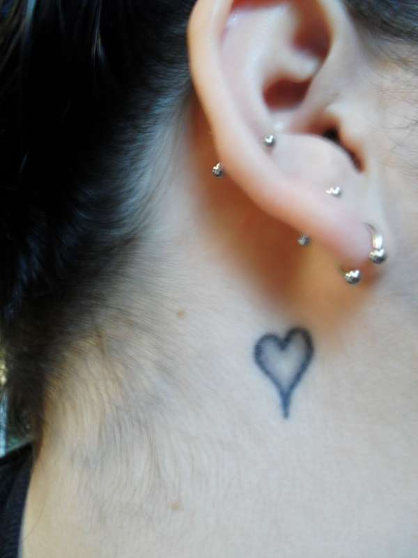 Heart Behind Ear tattoo