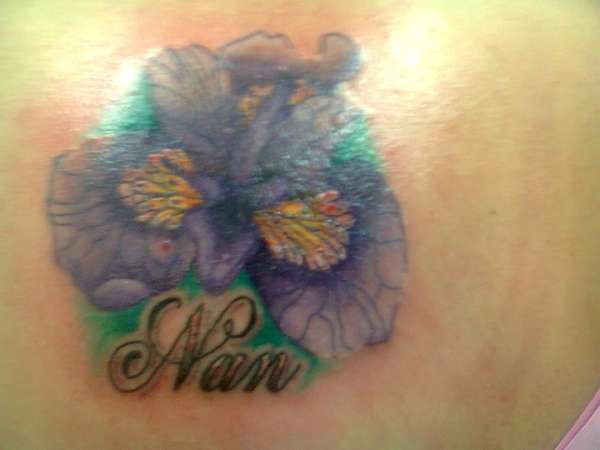 Nan, Iris Flower tattoo