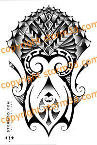 Samoan/Maori shoulder design tattoo