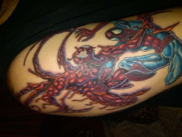 Spiderman and Carnage tattoo