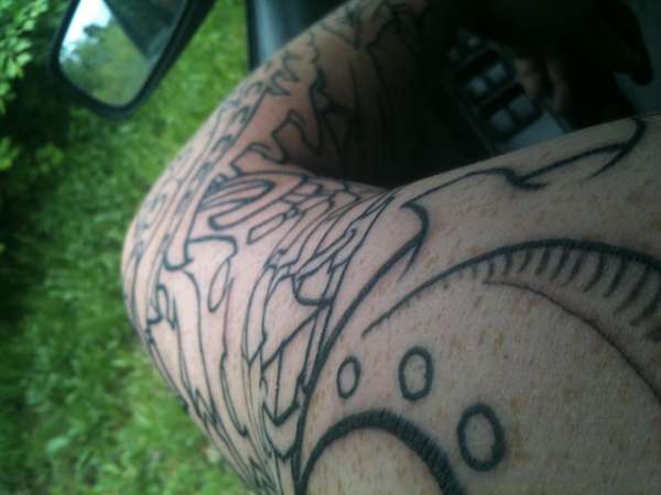 biomech sleeve tattoo