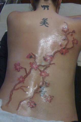 cherry blosom tree tattoo