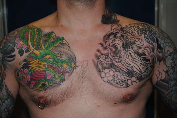 dragon chest 2 tattoo