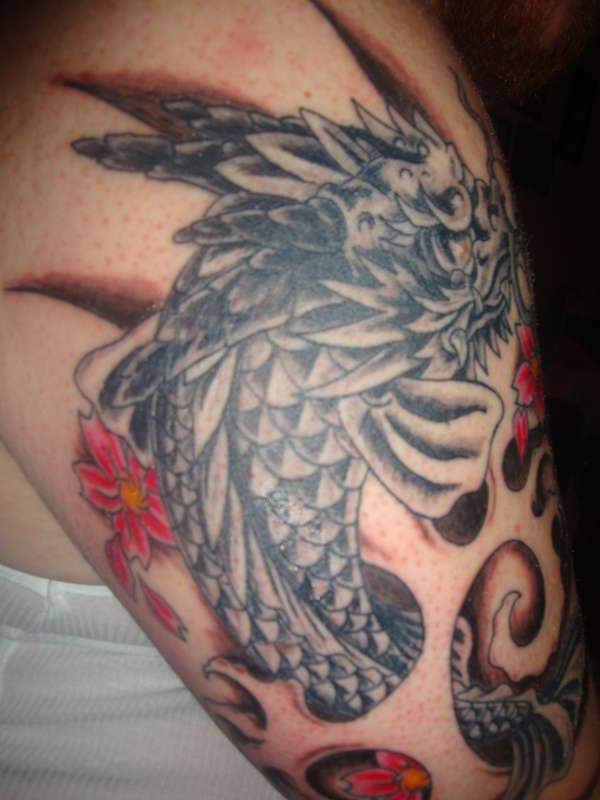 koi-dragon tattoo