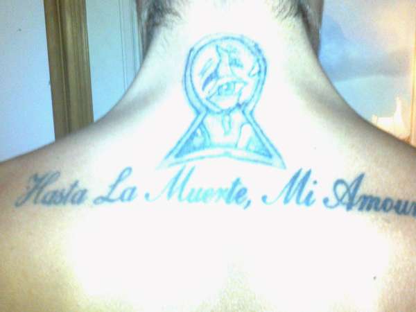 lettering on my back (Top) tattoo