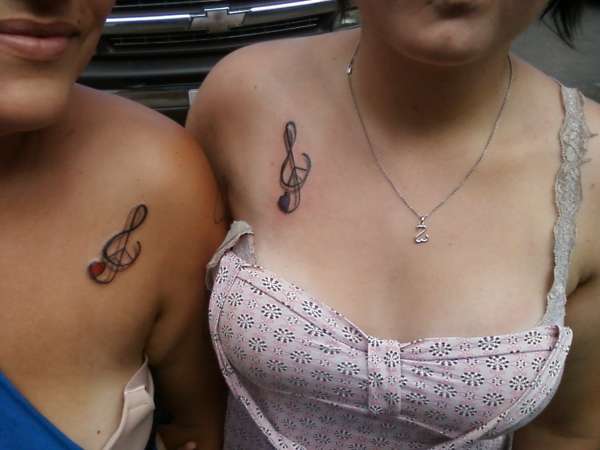 love peace & music tattoo