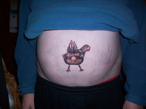 pigeon  belly button tattoo tattoo