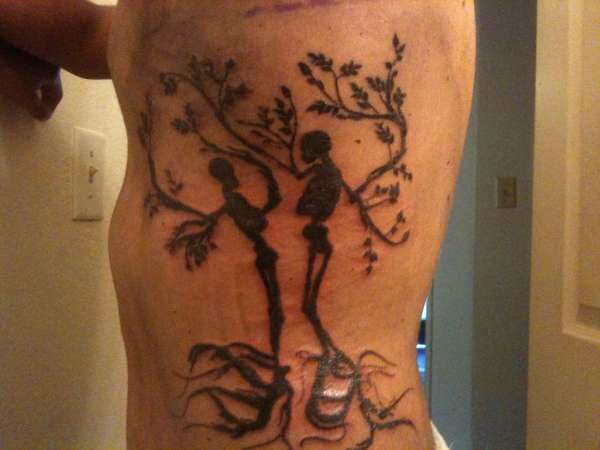 skeleton tree tattoo