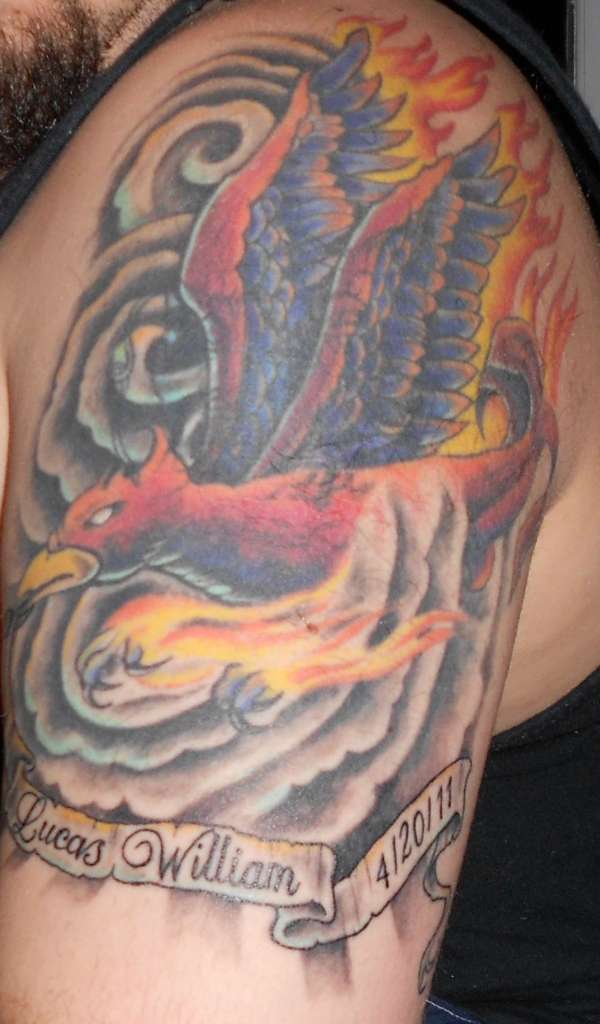 Addition to Phoenix tattoo