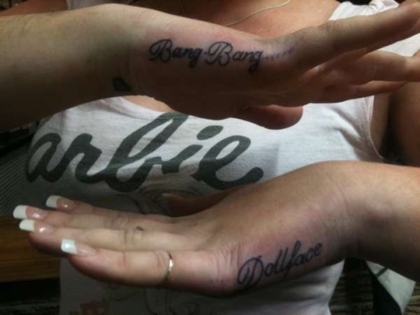 Bang Bang Dollface tattoo