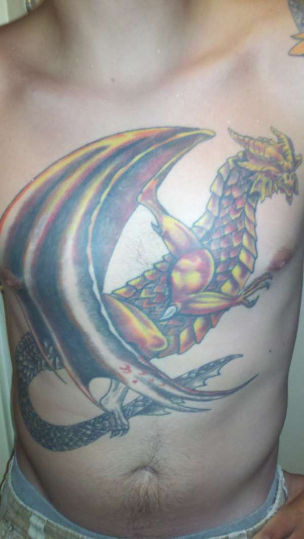 Dragon on Chest tattoo