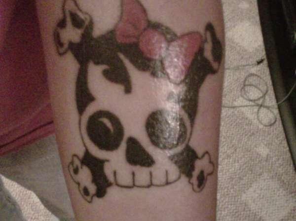 Girly skull tattoo