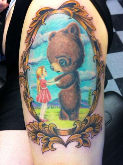 Mark Ryden's "Goodbye Bear" tattoo