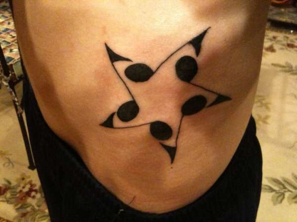 Music note star tatto tattoo
