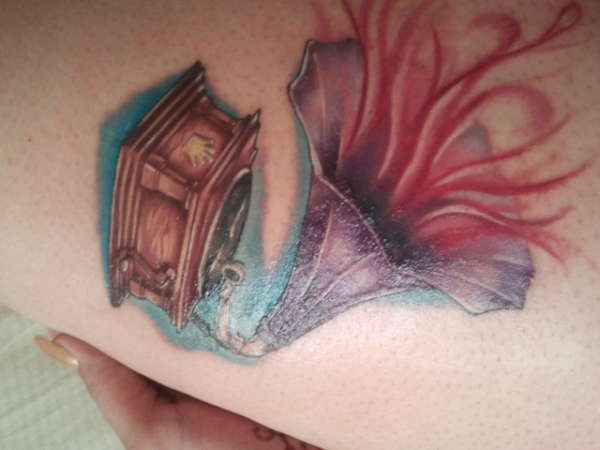Phonograph tattoo