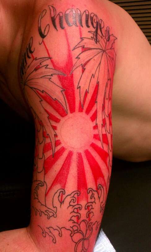 SUN & PALMS tattoo