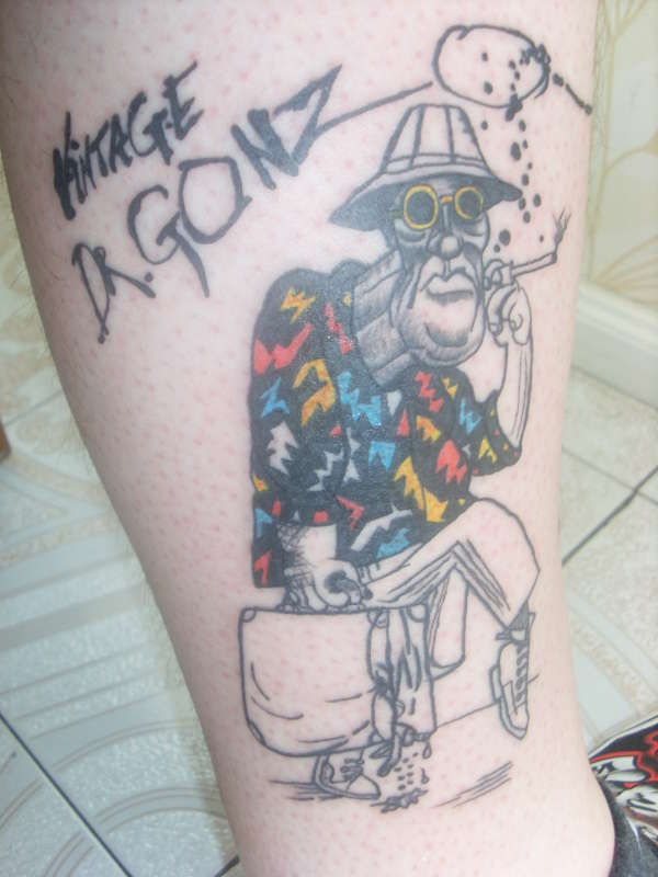 Vintage Dr Gonzo tattoo