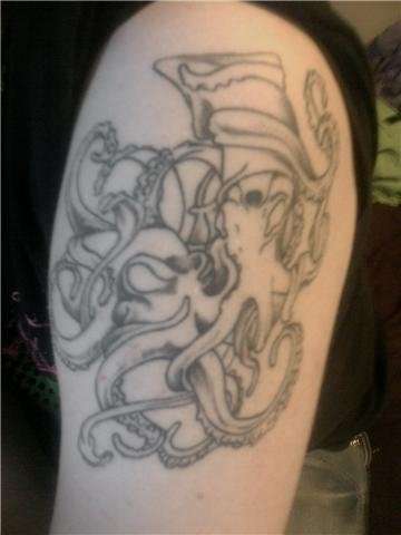 Work in Progress-Squid/Octopus tattoo